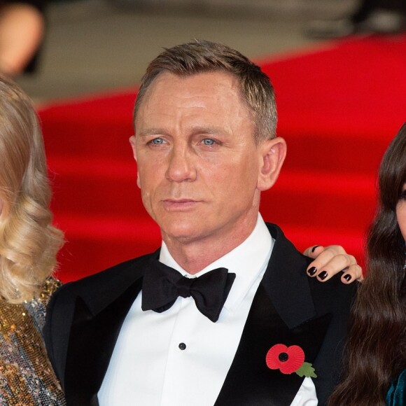 Léa Seydoux, Daniel Craig et Monica Bellucci lors de la première mondiale du film "007 Spectre", le nouveau James Bond au royal Albert Hall à Londres, le 26 octobre 2015.