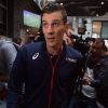 Le champion du monde du 800 m, Pierre-Ambroise Bosse, arrive Gare du Nord à Paris, France, le 12 août 2017.