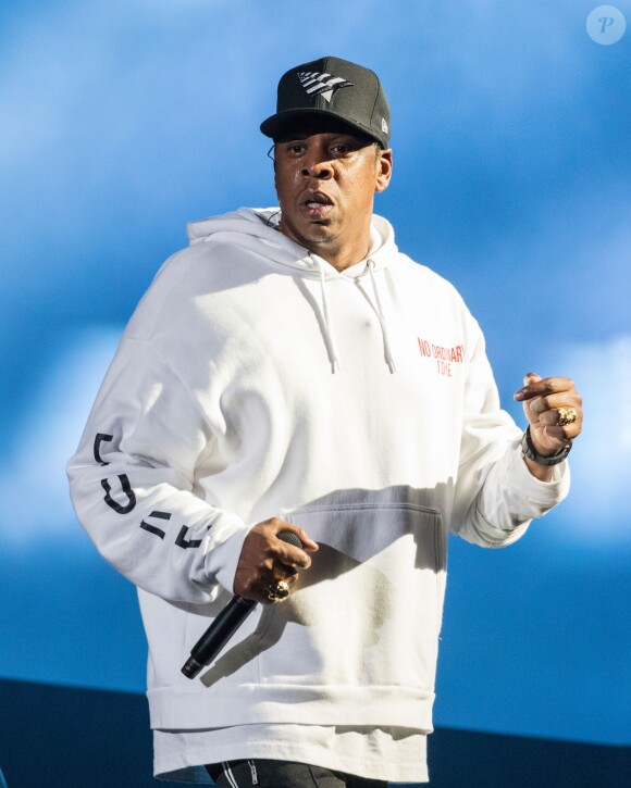 Jay-Z en concert au "Made In America Music Festival" à Philadelphie, le 4 septembre 2017.