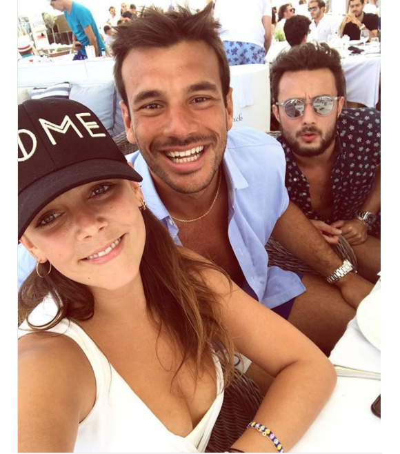 Pauline Ducruet au Bagatelle Beach à Saint-Tropez avec son ami Maxime Giaccardi en août 2017, photo Instagram.