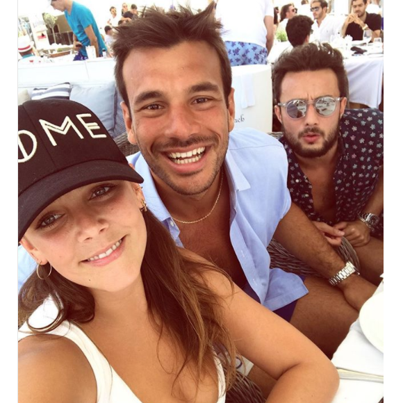 Pauline Ducruet au Bagatelle Beach à Saint-Tropez avec son ami Maxime Giaccardi en août 2017, photo Instagram.