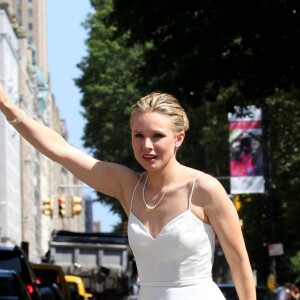 Kristen Bell sur le tournage de "Like Father" dans Central Park dans le quartier de Manhattan à New York City, New York, etats-Unis, le 30 août 2017.