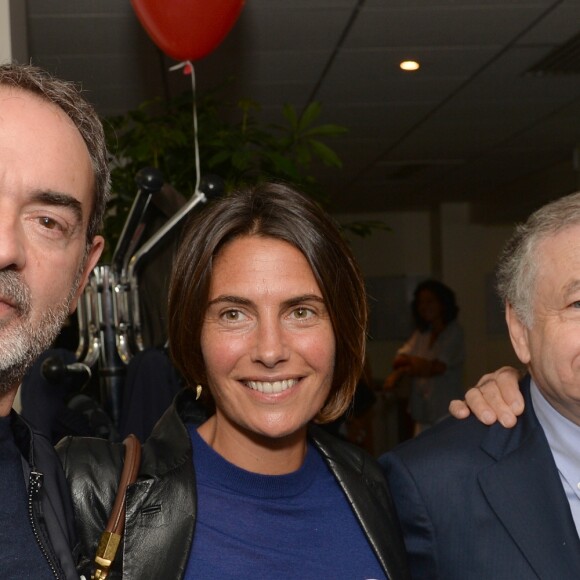 Bruno Solo, Alessandra Sublet et Jean Todt lors de la 13ème édition du Charity Day dans la salle des marchés d'Aurel BGC dans le quartier de la Bourse à Paris le 11 septembre 2017. © Veeren / Bestimage