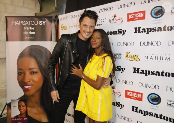 Exclusif - Vincent Cerutti et sa compagne Hapsatou Sy à la soirée de lancement du livre d'Hapsatou Sy "Partie de rien" aux éditions Dunod au showroom d'Hapsatou Sy. Paris, le 08 Juin 2017. © Marc Ausset Lacroix-CVS/Bestimage