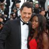 Vincent Cerutti et Hapsatou Sy à la montée des marches du film "D'Après Une Histoire Vraie" lors du 70e Festival International du Film de Cannes, le 27 mai 2017. © Denis Guignebourg/Bestimage