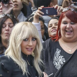 Lady Gaga arrive à une conférence de presse au TIFF (Toronto International Film Festival) pour la promotion d'un documentaire de Netflix "Gaga : five foot two" à Toronto le 8 septembre 2017.