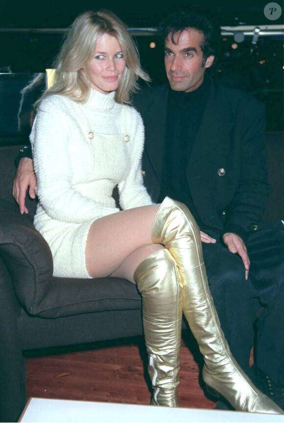 Claudia Schiffer et David Copperfield à Milan le 20 octobre 1994.