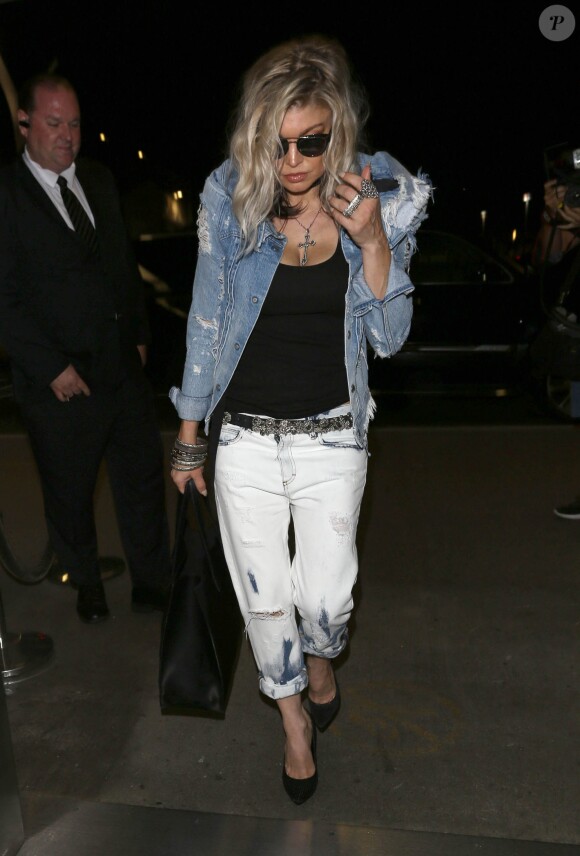 Fergie arrive à l'aéroport LAX de Los Angeles, Californie, Etats-Unis, le 6 septembre 2017.