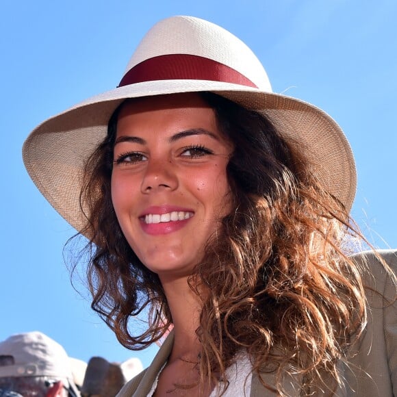 Noura El Shwekh, la fiancée de Jo Wilfried Tsonga - People dans les tribunes des 1/4 de finales du tournoi de tennis "Monte Carlo Rolex Masters 2016" " au Monte Carlo Country Club à Roquebrune-Cap-Martin. Le 15 avril 2016 © Bruno Bebert / Bestimage