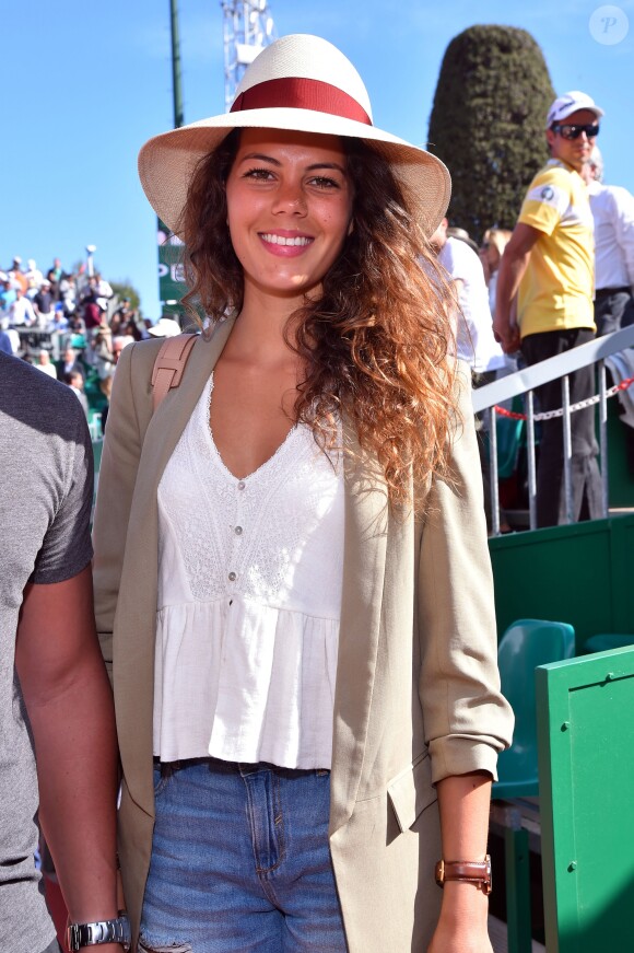 Noura El Shwekh, la fiancée de Jo Wilfried Tsonga - People dans les tribunes des 1/4 de finales du tournoi de tennis "Monte Carlo Rolex Masters 2016" " au Monte Carlo Country Club à Roquebrune-Cap-Martin. Le 15 avril 2016 © Bruno Bebert / Bestimage