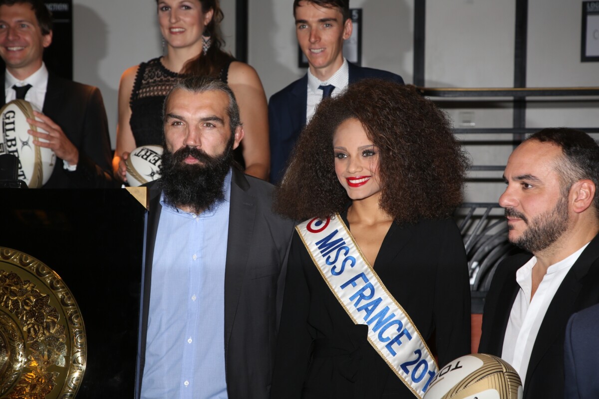 Photo : Sébastien Chabal et Alicia Aylies (Miss France 2017) - 14ème