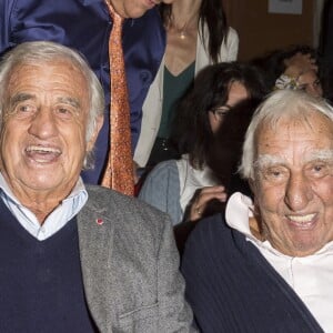 Semi-Exclusif - Jean-Paul Belmondo, Charles Gérard à la 3ème Edition des "Trophées du Bien-Etre" au théâtre des Mathurins à Paris, le 18 septembre 2017. Les "Trophées du Bien-Etre" sont une occasion unique de récompenser chaque année une innovation médicale, un geste, une action, une pièce de théâtre, un film, un concert, une musique, un produit du quotidien, une amélioration urbaine qui auront contribué à créer le bien-être pour le plus grand nombre. © Pierre Perusseau/Bestimage