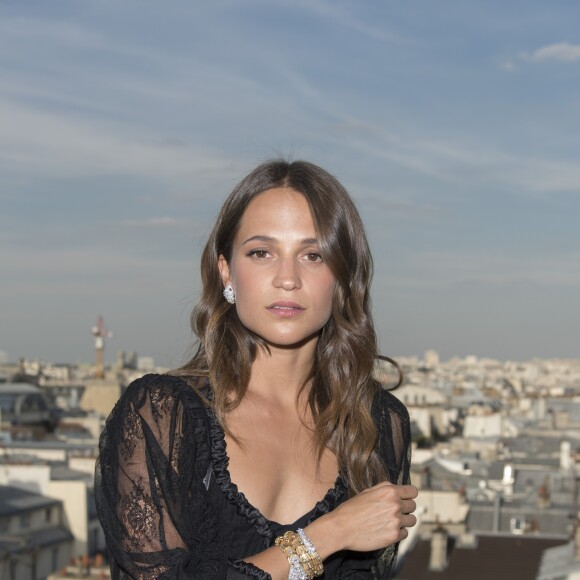 Alicia Vikander - Inauguration d'un pop up store Bulgari aux Galeries Lafayette, pendant la mode Haute-Couture collection Automne-Hiver 2017/201 à Paris, France, le 4 juillet 2017. © Pierre Perusseau/Bestimage