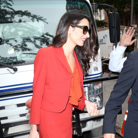 Amal Clooney est à New York pour l'Assemblée nationale des Nations Unies le 21 septembre 2017.