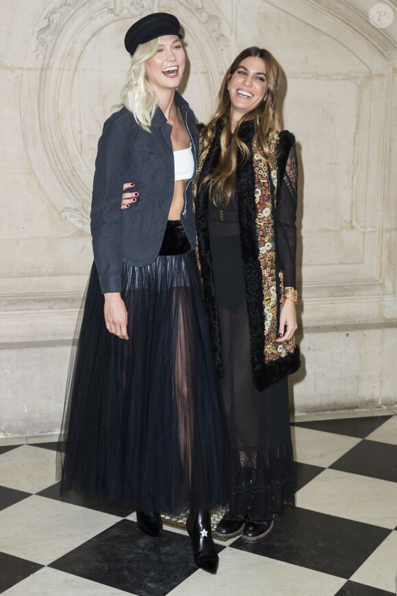Karlie Kloss et Bianca Brandolini d'Adda - People au défilé de mode printemps-été 2018 "Christian Dior" au Musée Rodin à Paris. Le 26 septembre 2017 © Olivier Borde / Bestimage