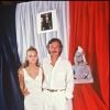 Vanessa Paradis et son père André à Saint-Tropez pour le mariage de Caroline et Eddie Barclay en juillet 1988.