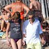 Exclusive -  Nicolas Sarkozy, his wife Carla Bruni-Sarkozy and their daughter Giulia on holidays on the "Cavalières" beach in Cap Nègre, on July 14th 2014.14/07/2014 -
