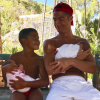 Cristiano Ronaldo avec ses enfants Cristiano Jr., Eva et Mateo sur une photo publiée sur Instagram le 4 juillet 2017