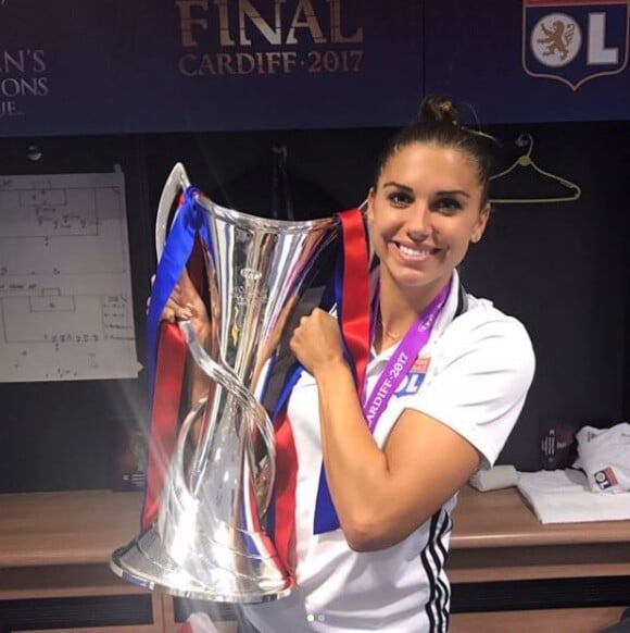 Alex Morgan a remporté la Ligue des champions avec l'Olympique lyonnais. Instagram le 2 juin 2017.