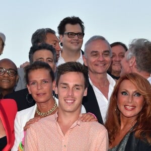 Lio, la princesse Stéphanie de Monaco , Julie Pietri, Camille Gottlieb, Sabrina, Marc Toesca, Emile Wandelmer, Jean-Pierre Mader, Mario - Soirée de gala Fight Aids 2017 au Sporting Monte-Carlo avec la troupe Star 80 le 8 juillet 2017. © Bruno Bebert / Bestimage