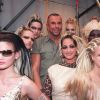 © Nicolas Khayat/ABACA. 24292-22. Paris-France, 12/3/2001. Thierry Mugler and models at his Ready-to-Wear Autumn-Winter 2001-2002 fashion show.13/03/2001 - 