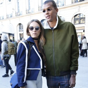 Stromae et sa femme Coralie Barbier - People arrivant au défilé de mode "Louis Vuitton", collection prêt-à-porter Printemps-Eté 2017 à Paris, le 5 octobre 2016.© Christophe Aubert via Bestimage