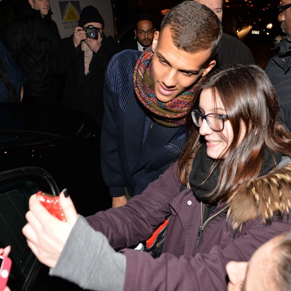 Stromae - Arrivées au défilé de mode hommes Valentino collection prêt-à-porter Automne Hiver 2015/2016 à l'hôtel Salomon de Rothschild à Paris, le 21 janvier 2015.