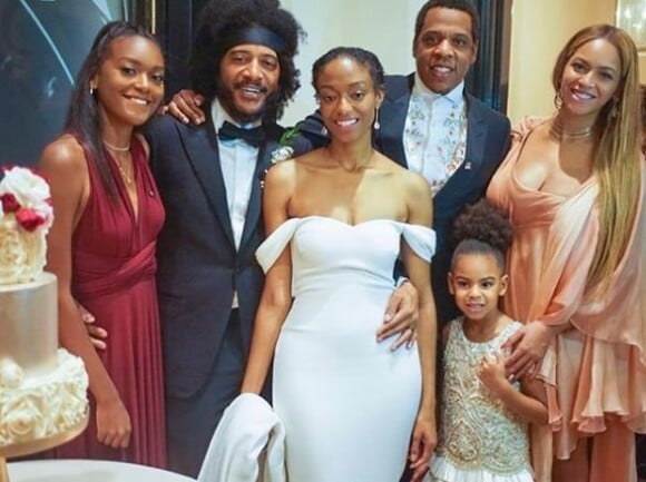 Beyoncé, Jay-Z et leur fille Blue Ivy participent à un mariage à la Nouvelle-Orléans le 7 octobre 2017.