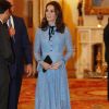 Catherine Kate Middleton (enceinte) , duchesse de Cambridge à la réception "World mental health day" au palais de Buckingham à Londres le 10 octobre 2017.
