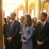 Le prince William, duc de Cambridge, Catherine Kate Middleton (enceinte) , duchesse de Cambridge et le prince Harry à la réception "World mental health day" au palais de Buckingham à Londres le 10 octobre 2017.