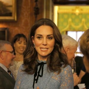 Catherine Kate Middleton (enceinte) , duchesse de Cambridge à la réception "World mental health day" au palais de Buckingham à Londres le 10 octobre 2017.