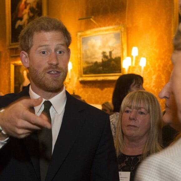 Le prince Harry à la réception "World mental health day" au palais de Buckingham à Londres le 10 octobre 2017.