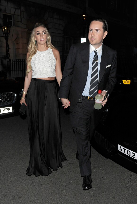 Petra Ecclestone et son mari James Stunt - Soirée de pré-mariage de Nicky Hilton et James Rothschild au manoir Spencer House à Londres. Le 9 juillet 2015.