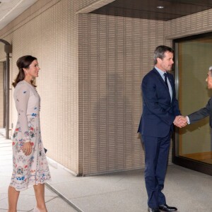 Le prince héritier Frederik et la princesse héritière Mary de Danemark ont été reçus au palais impérial par l'empereur Akihito et l'impératrice Michiko du Japon à Tokyo, au Japon, le 11 octobre 2017.