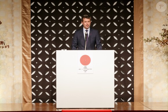 Le prince Frederik de Danemark à un séminaire d'affaires à Tokyo au Japon le 11 octobre 2017.