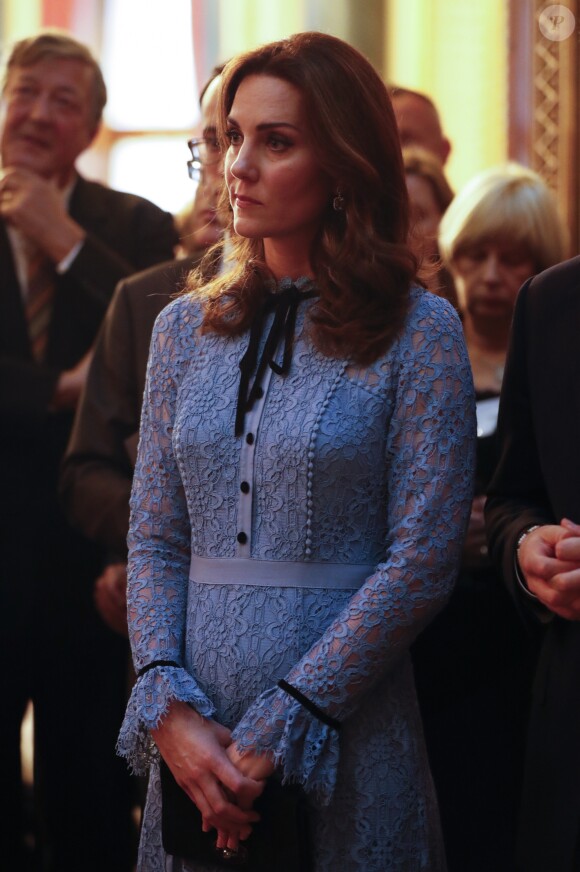 Kate Middleton à la réception "World mental health day" au palais de Buckingham à Londres, le 10 octobre 2017.