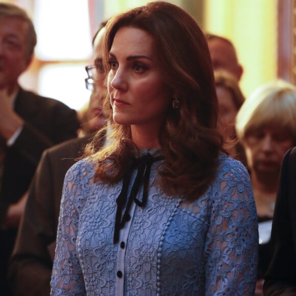 Kate Middleton à la réception "World mental health day" au palais de Buckingham à Londres, le 10 octobre 2017.