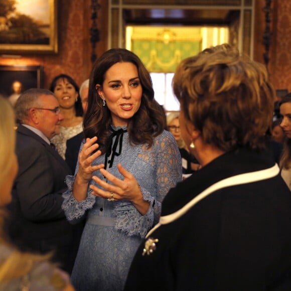 Kate Middleton à la réception "World mental health day" au palais de Buckingham à Londres, le 10 octobre 2017.