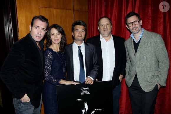 Jean Dujardin, Bérénice Bejo, Thomas Langmann, Harvey Weinstein et Michel Hazanavicius à New York le 9 janvier 2012.