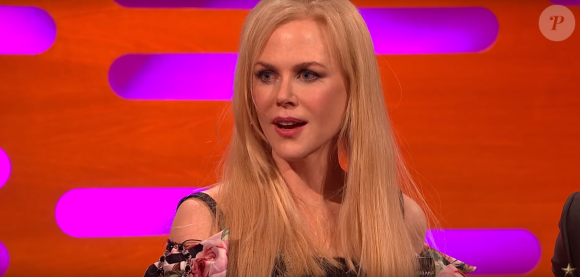Nicole Kidman sur le plateau du Graham Norton Show (BBC1), octobre 2017.