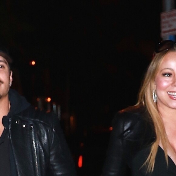Exclusif - Mariah Carey et son compagnon Bryan Tanaka quittent le restaurant Blue Ribbon Brasserie à New York, le 17 octobre 2017.