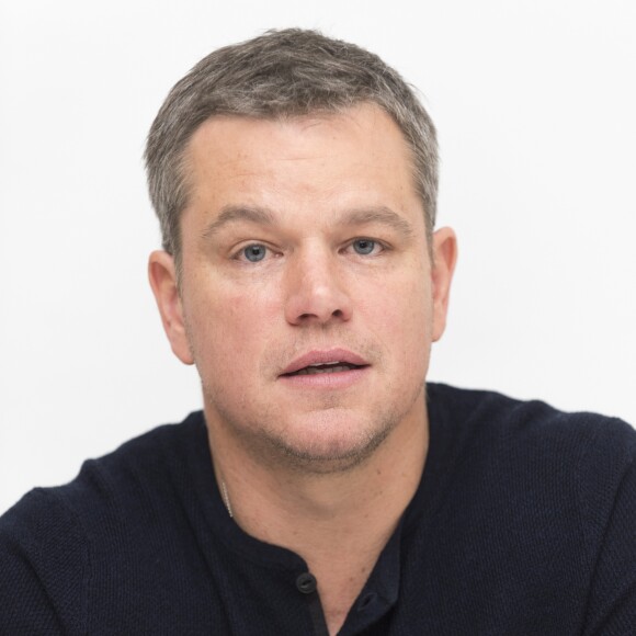Matt Damon lors d'une conférence de presse à l'hôtel Four Seasons à Beverly Hills, le 21 octobre 2017.