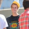 Exclusif - Justin Bieber à la sortie de l'église à Los Angeles, le 22 octobre 2017.