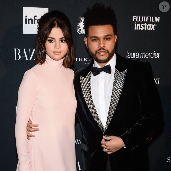 Selena Gomez et son compagnon The Weeknd lors de la soirée "ICONS By C. Roitfeld" à New York le 8 septembre 2017.