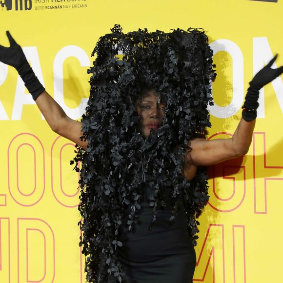 Grace Jones à l'avant-première de "Grace Jones: Bloodlight and Bami" à Londres, le 25 octobre 2017.