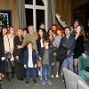 Semi-exclusif - Claude Lelouch avec sa compagne Valérie Perrin, sa soeur Martine Lelouch, ses filles Stella Lelouch, Shaya Lelouch, Sabaya Lelouch, Salomé Lelouch, Sarah Lelouch, ses fils Sachka Lelouch, Simon Lelouch et ses petits-enfants - Le réalisateur français C. Lelouch célèbre ses 80 ans au restaurant Victoria à Paris, France, le 30 octobre 2017. © Coadic Guirec/Bestimage