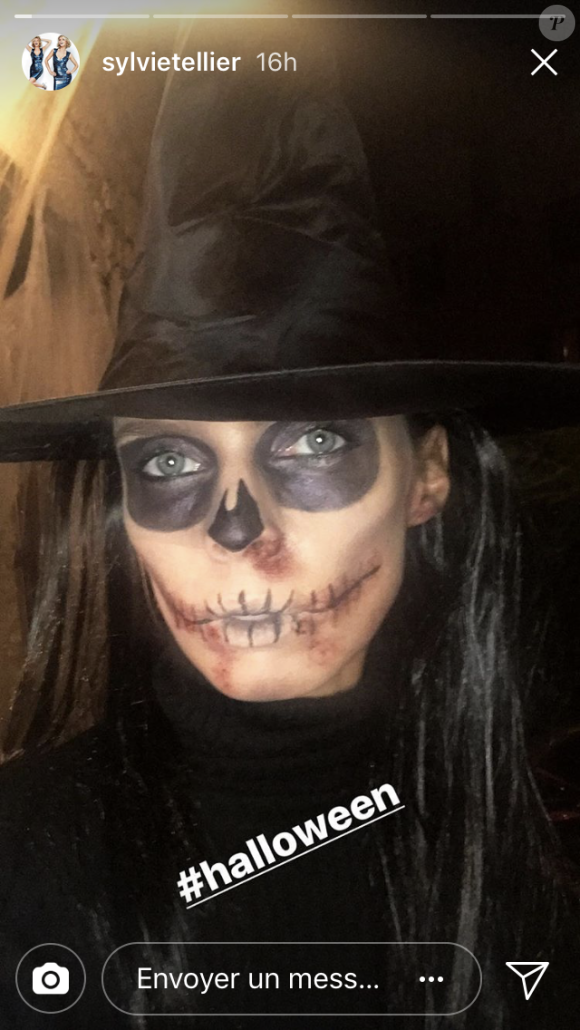 Sylvie Tellier déguisée pour Halloween, Instagram, le 31 octobre 2017.