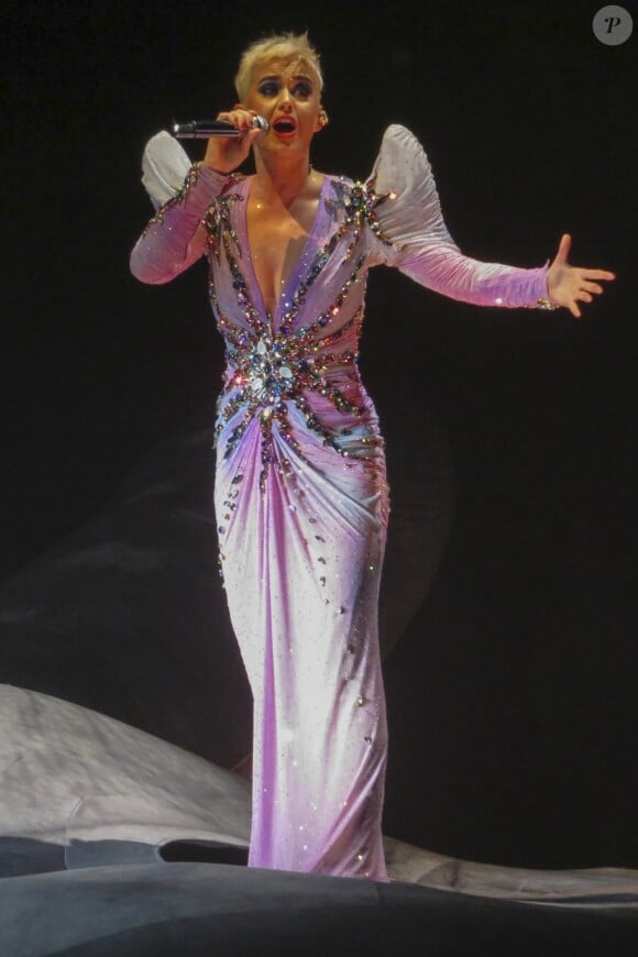 Katy Perry en concert au Bell Center Arena, dans le cadre de sa tournée "Witness Tour", à Montréal, le 20 septembre 2017.