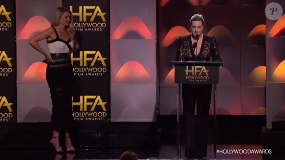 Kate Winslet et Shailene Woodley lors des Hollywood Film Awards à Los Angeles, le 5 novembre 2017.