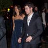 Nick Jonas et Georgia Fowler aux fiançailles de Joe Jonas et Sophie Turner à New York, le 4 novembre 2017